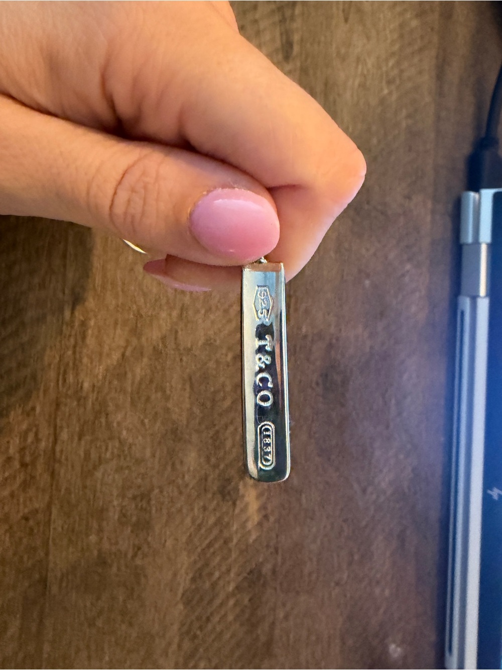 Tiffany & Co. 1837 Silver Bar Pendant
